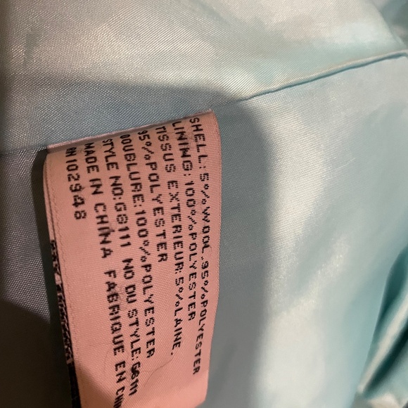 Blue and Gray plaid coat - Picture 10 of 11